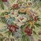 1 Yard Wine Red Leaf Green Yellow Rose Garden Polyester Cotton Jacquard Fabric